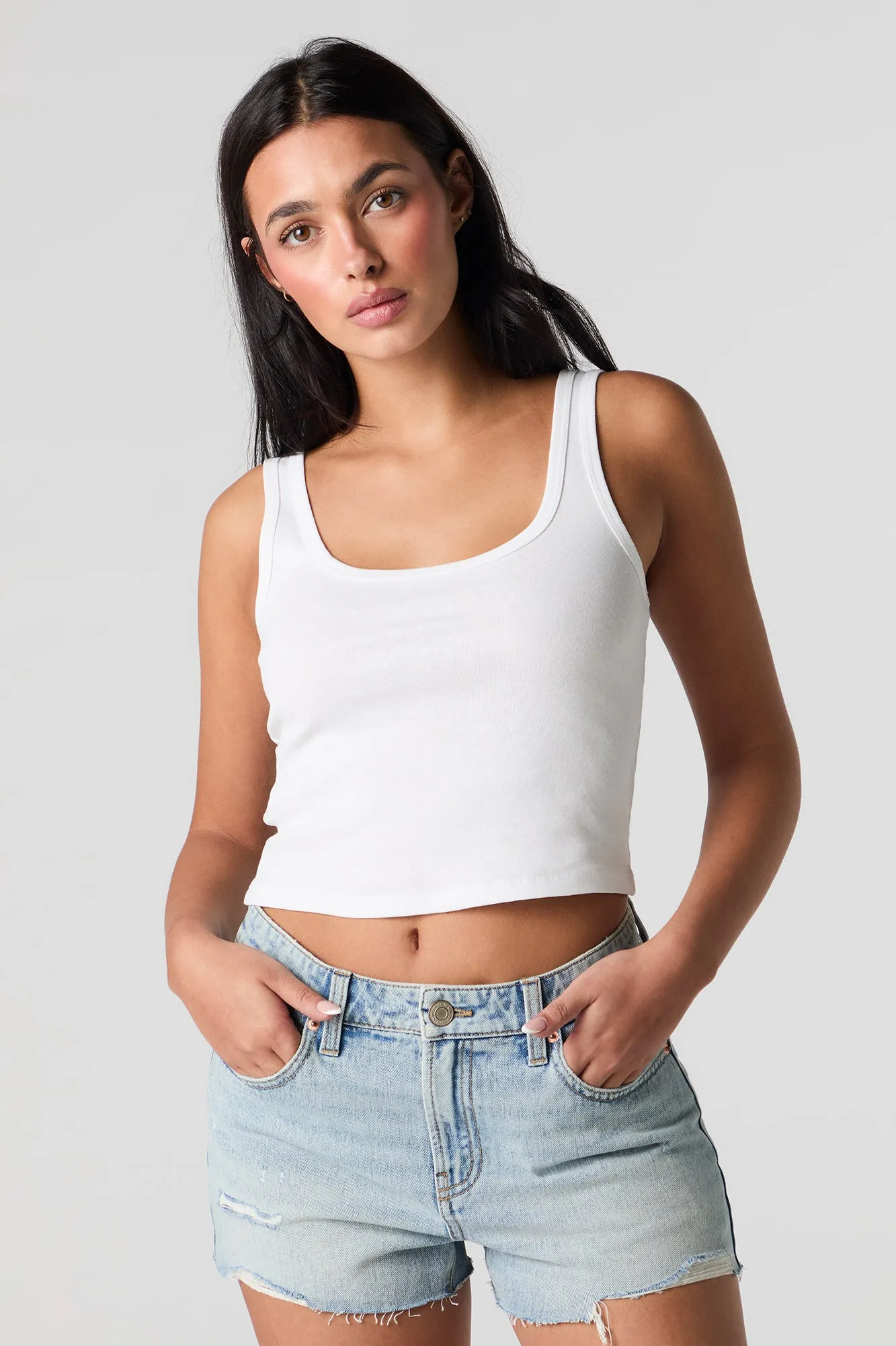 Embroidered Pocket Distressed Denim Short sold by Urban Planet product image thumbnail 5