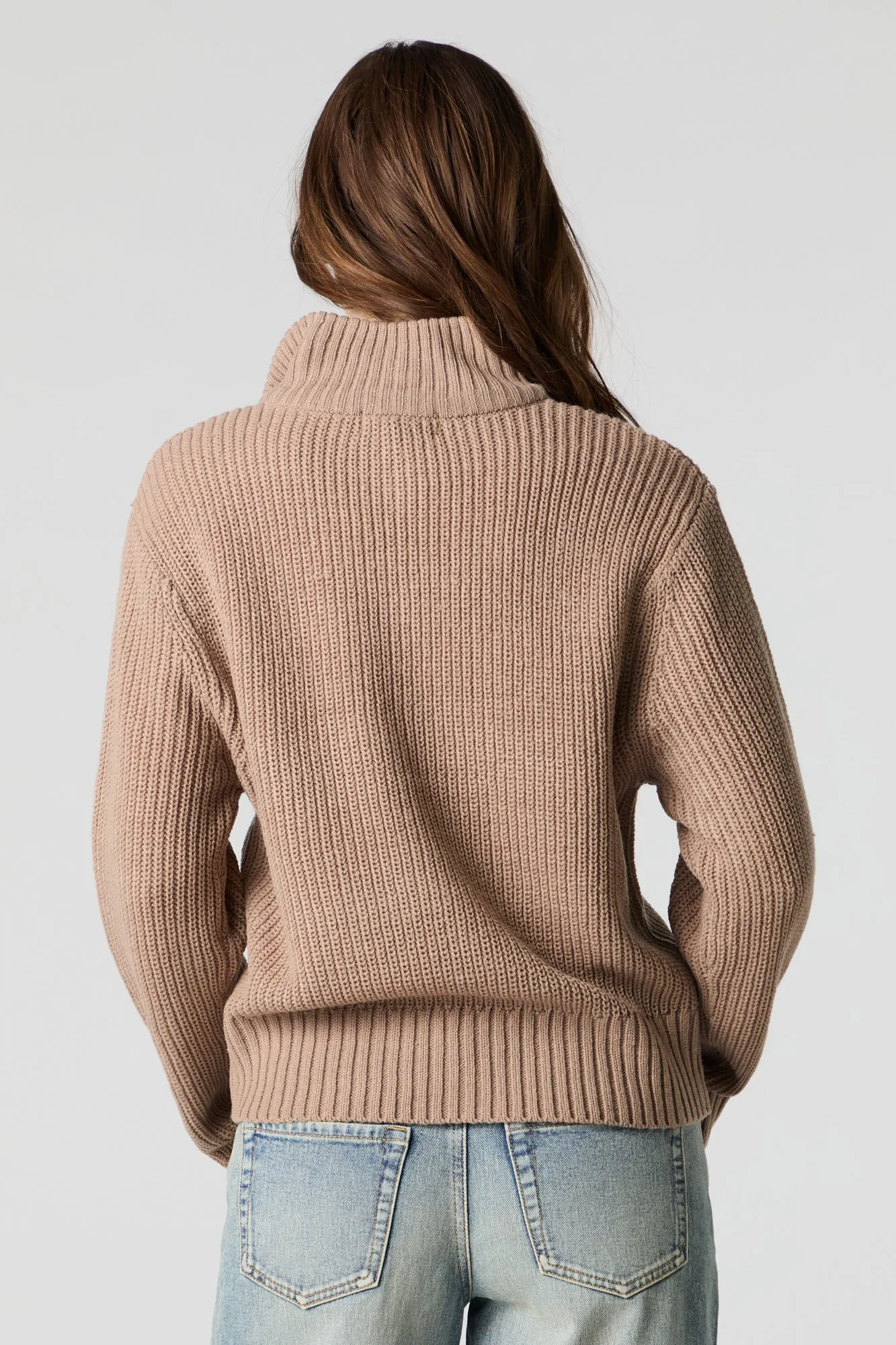 Knit Quarter Zip Sweater sold by Urban Planet product image thumbnail 2