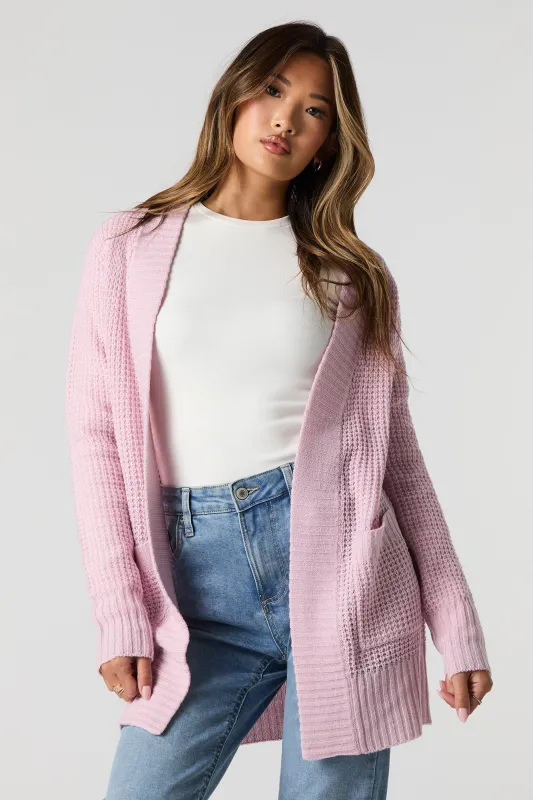 Cardigan ouvert en tricot gaufré sold by Urban Planet