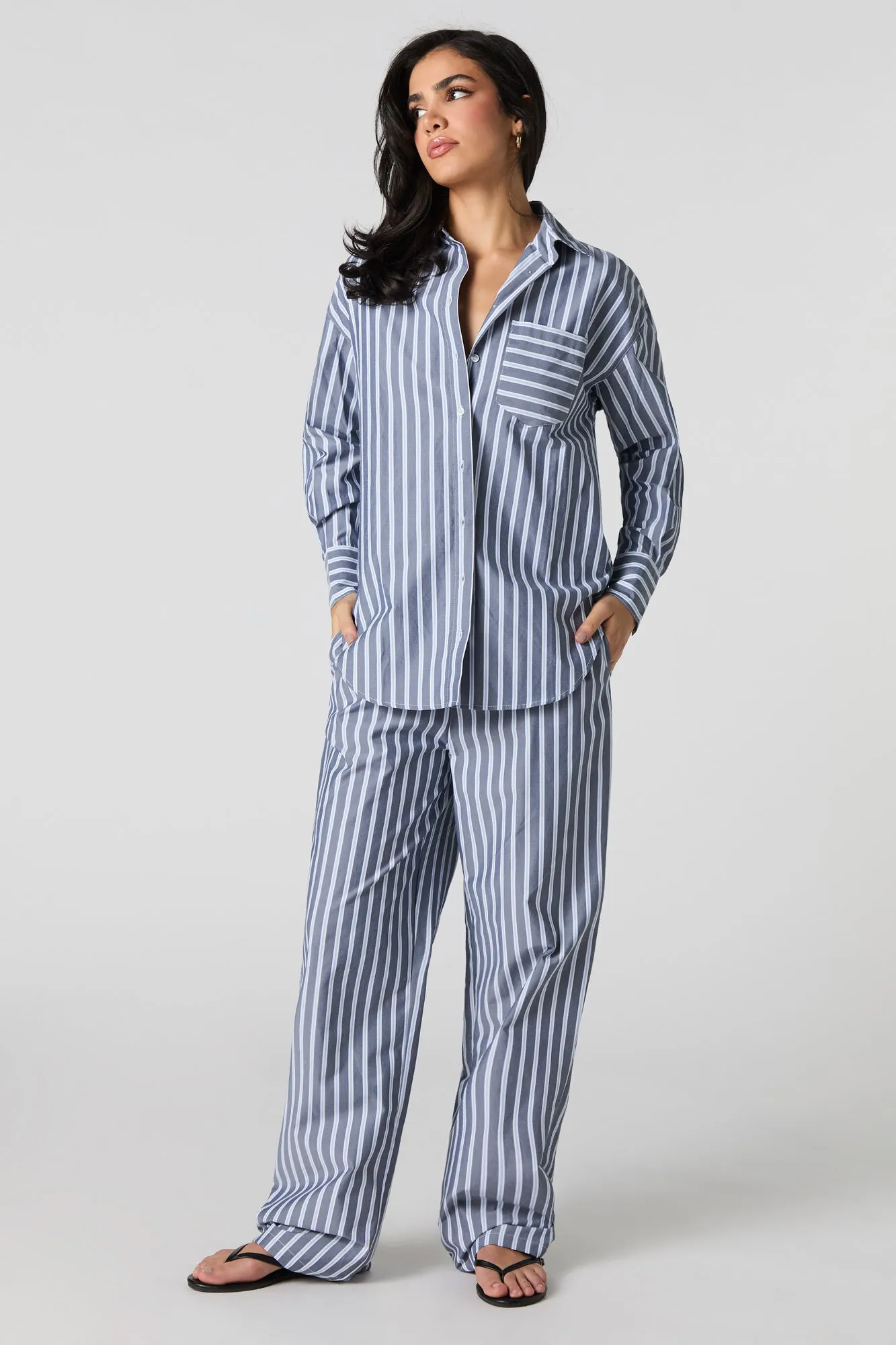 Haut boutonné en popeline à manche longue sold by Urban Planet product image thumbnail 3