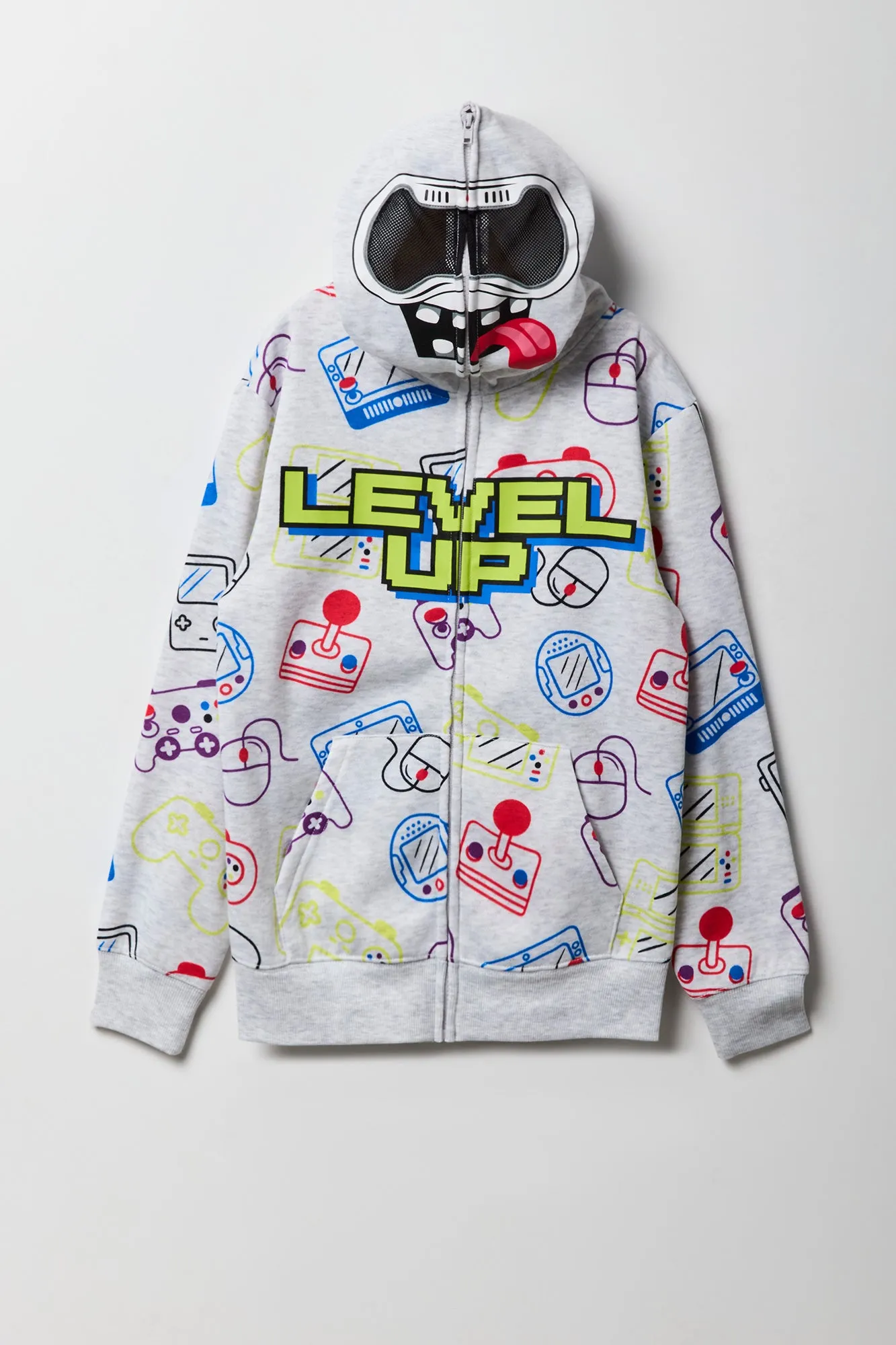 Haut à capuchon à glissière entière et motif Gamer pour enfants sold by Urban Planet