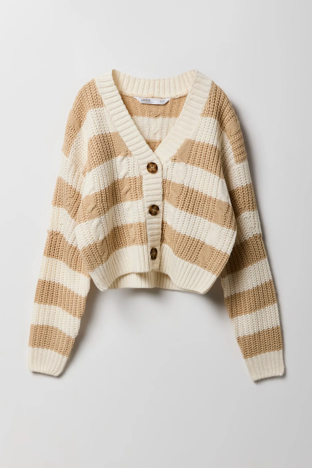 Cardigan en tricot torsadé rayé pour fille sold by Urban Planet product image thumbnail 5