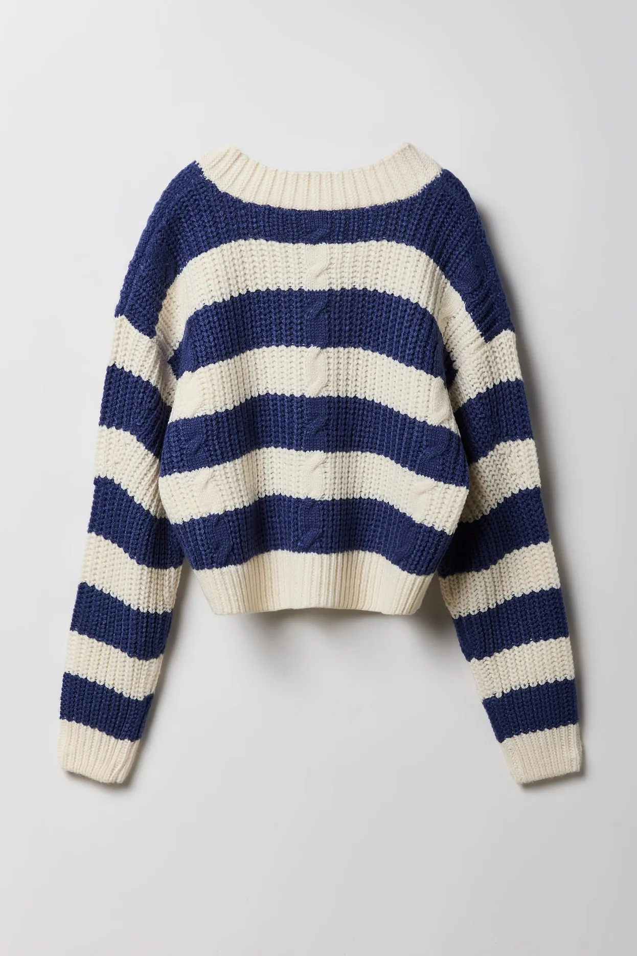 Cardigan en tricot torsadé rayé pour fille sold by Urban Planet product image thumbnail 2