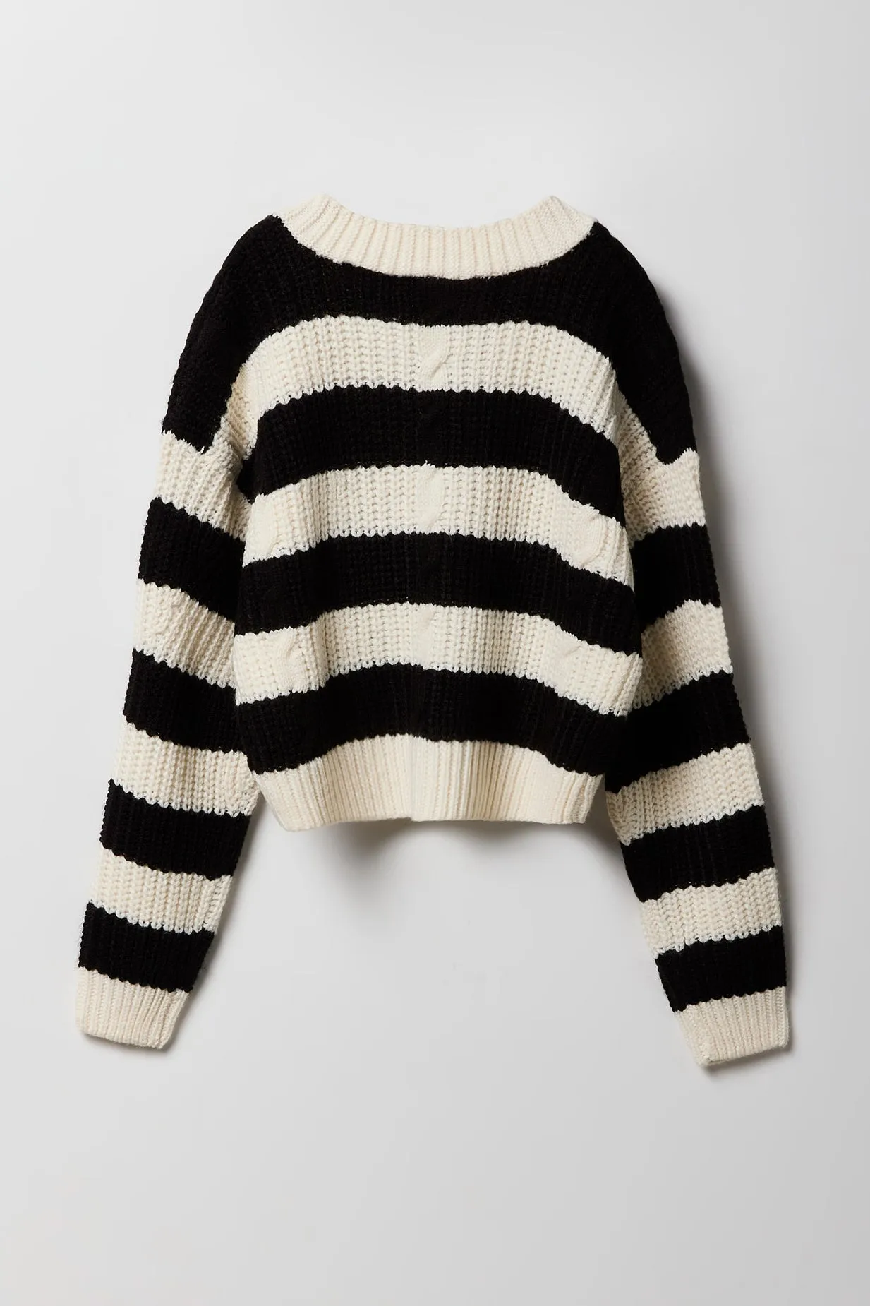 Cardigan en tricot torsadé rayé pour fille sold by Urban Planet product image thumbnail 4