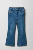 Girls Mid Rise Distressed Knee Flare Jean sold by Urban Planet