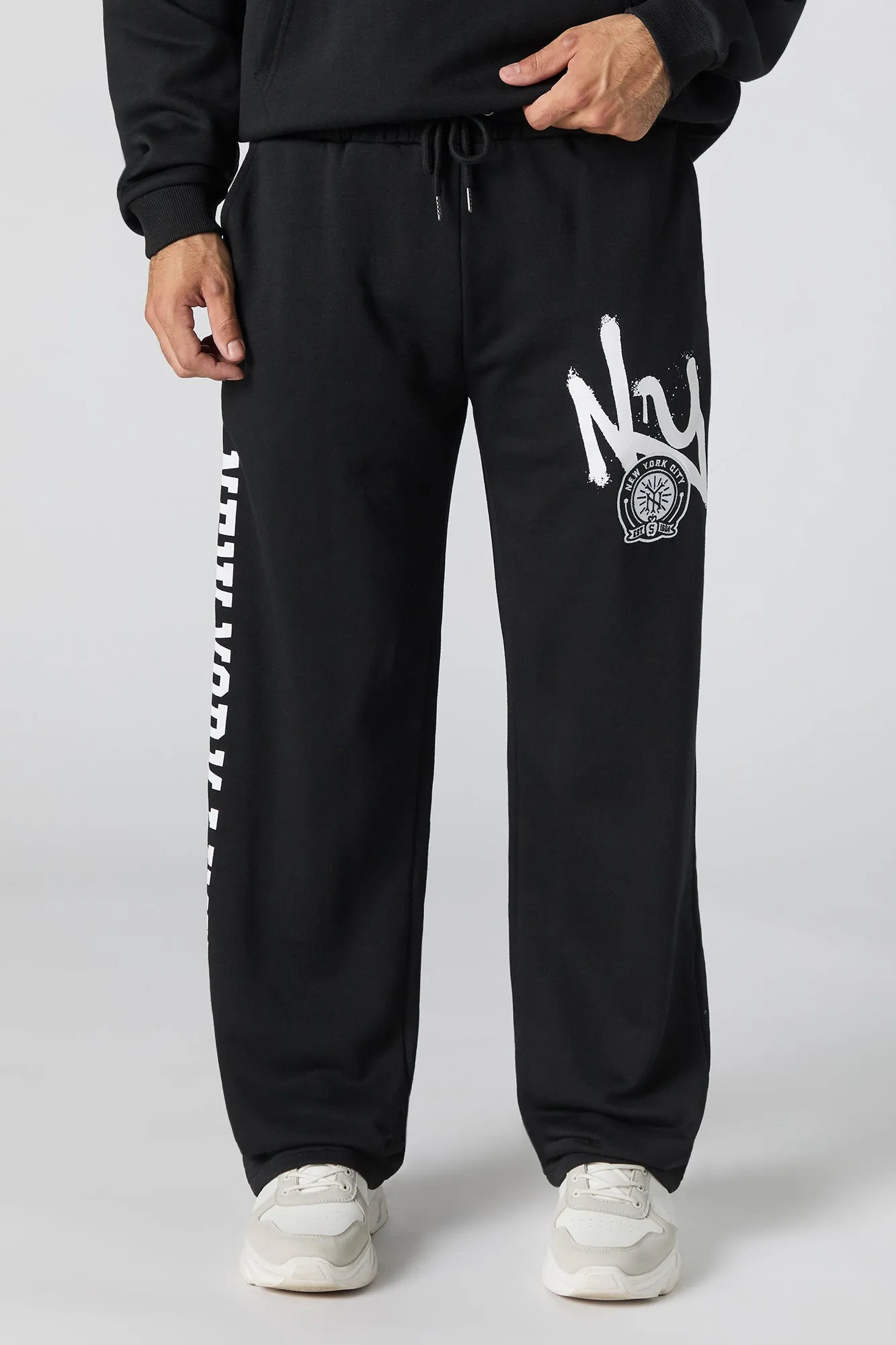 NYC Embroidered Fleece Sweatpant sold by Urban Planet