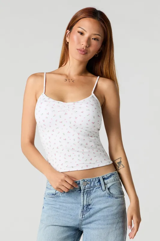 Cinched V-Neck Tank With Built-In Cups sold by Urban Planet