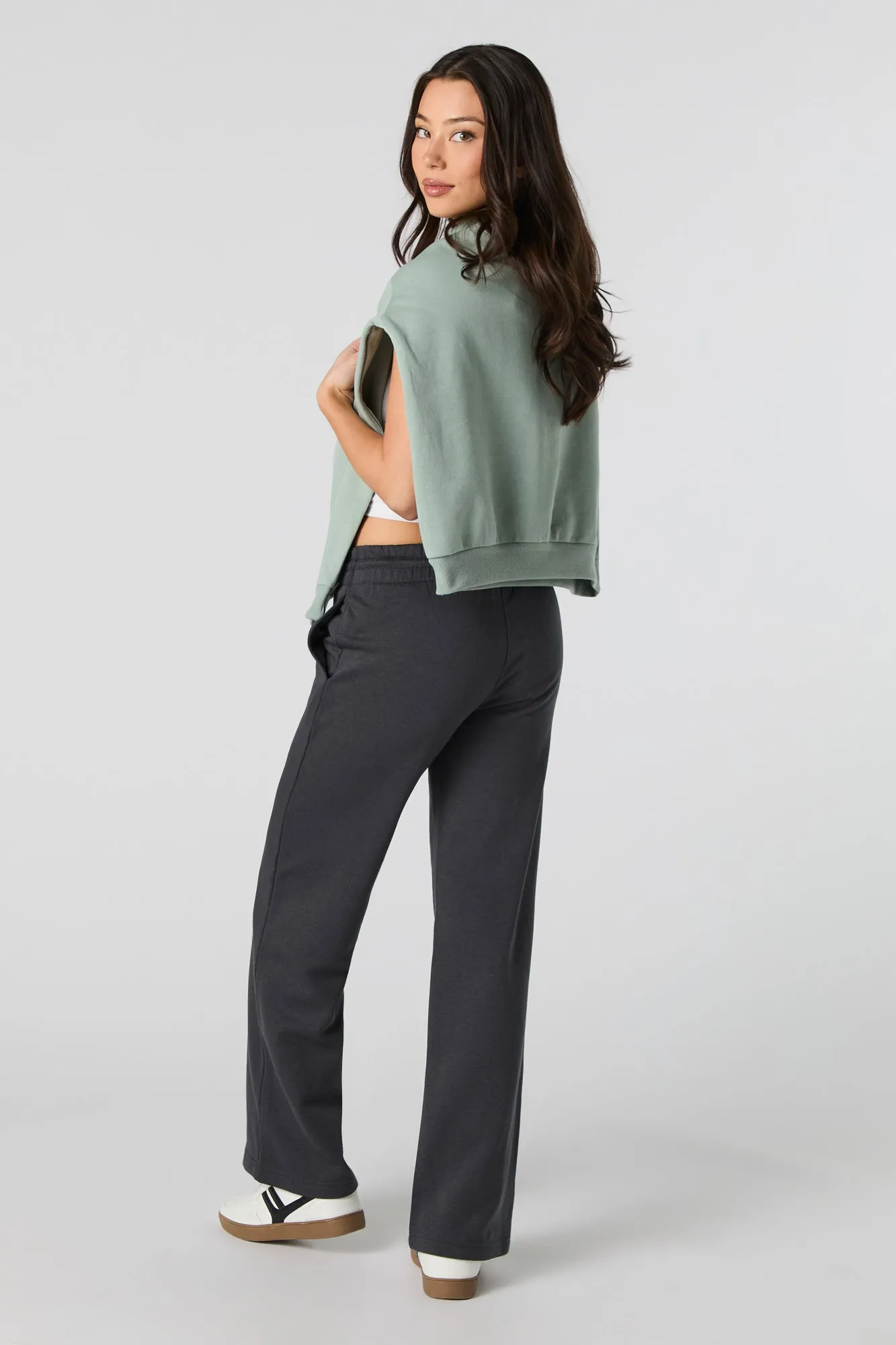Fleece Wide Leg Sweatpant sold by Urban Planet product image thumbnail 3