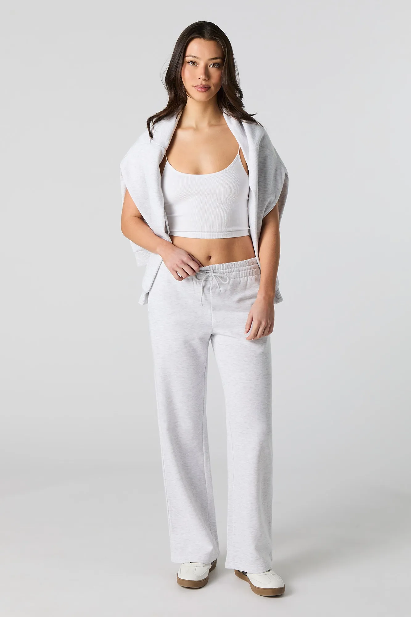 Fleece Wide Leg Sweatpant sold by Urban Planet product image thumbnail 4