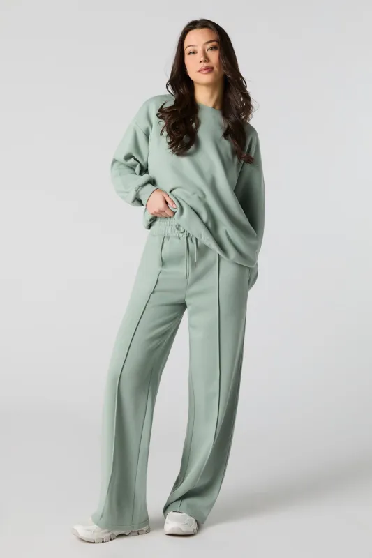 Fleece Pleated Wide Leg Sweatpant sold by Urban Planet