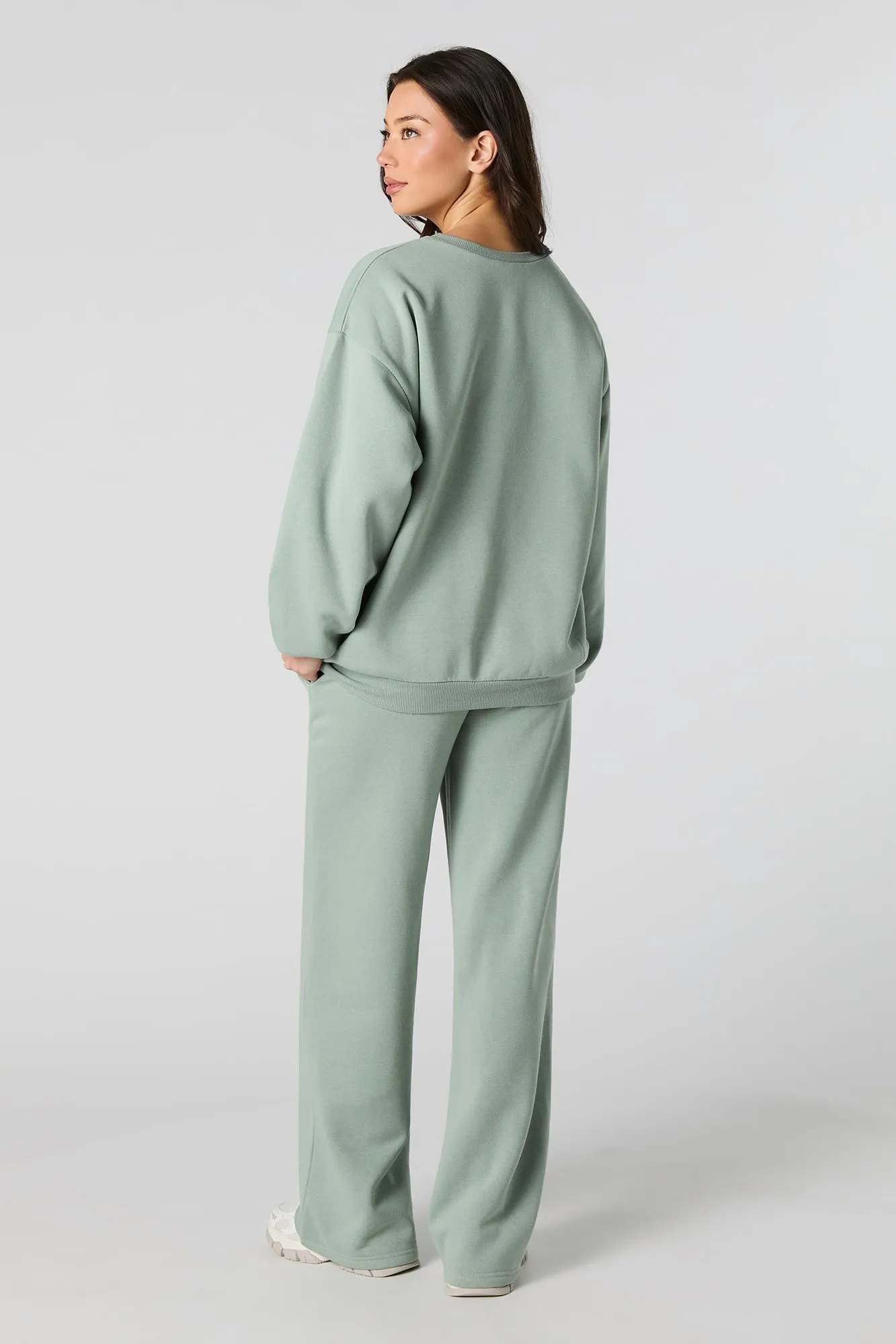 Pantalon en molleton à plis à jambe large sold by Urban Planet product image thumbnail 3