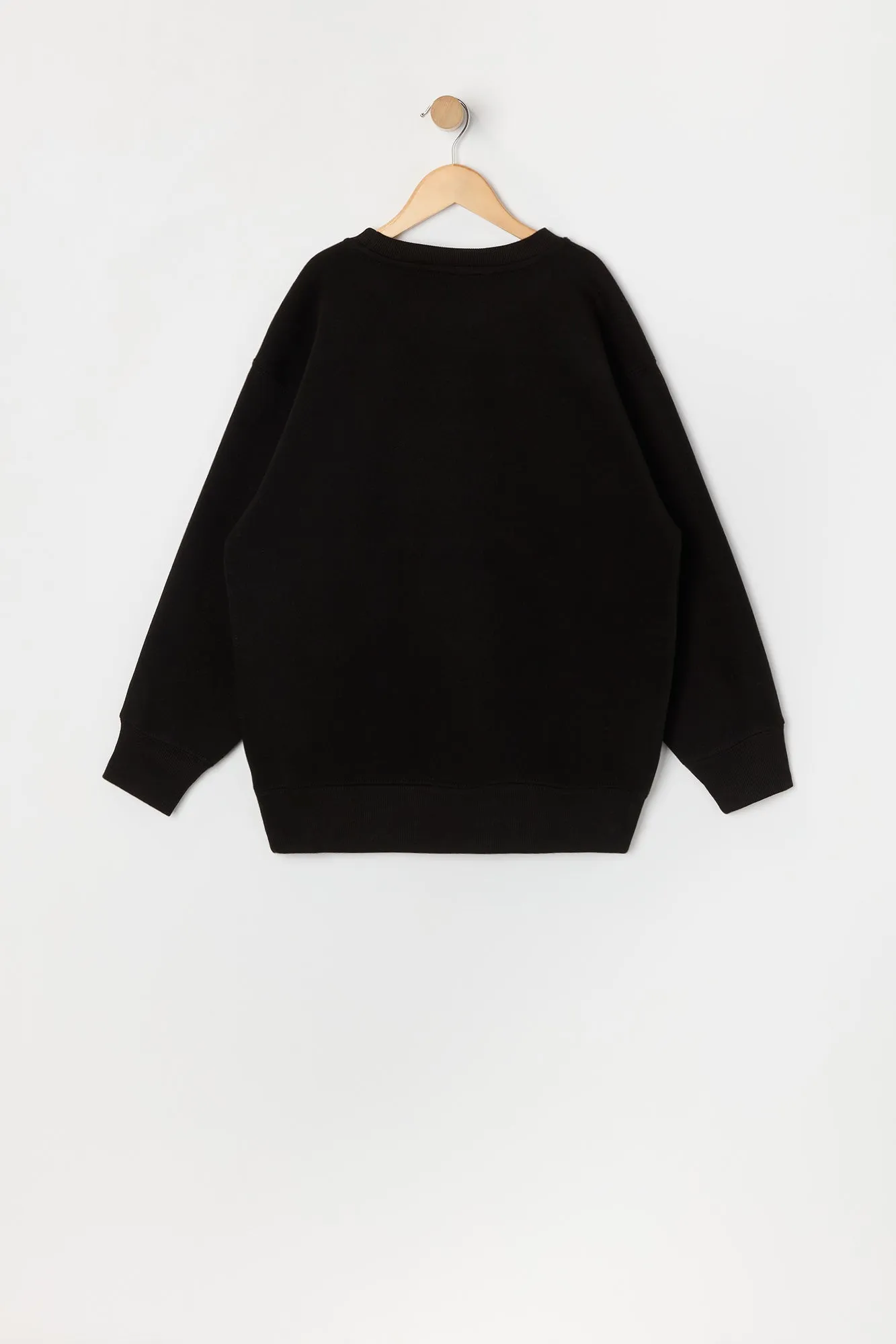 Girls Oversized Paris Chenille Embroidered Fleece Sweatshirt sold by Urban Planet product image thumbnail 2