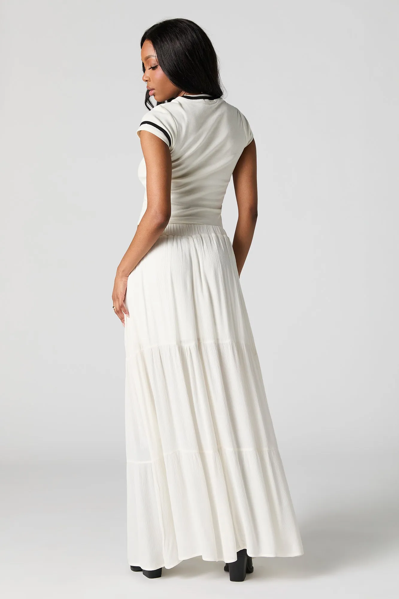 Jupe maxi volantée avec fente sold by Urban Planet product image thumbnail 4