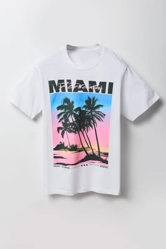 T-shirt à imprimé Miami sold by Urban Planet