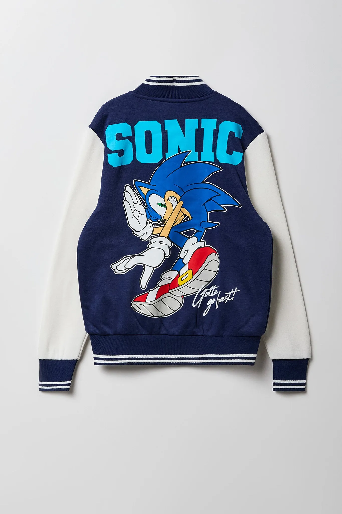 Blouson collégien en molleton à imprimé Sonic pour enfants sold by Urban Planet product image thumbnail 2