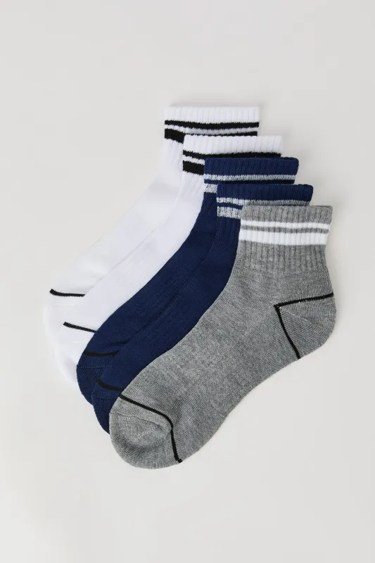 Boys Striped Quarter Socks sold by Urban Planet