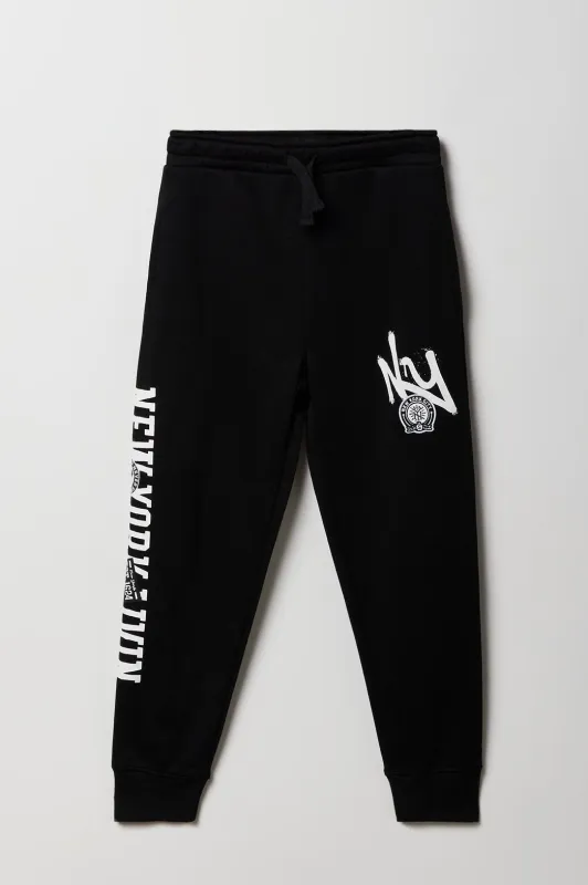 Jogger en molleton avec motif brodé NYC pour enfants sold by Urban Planet