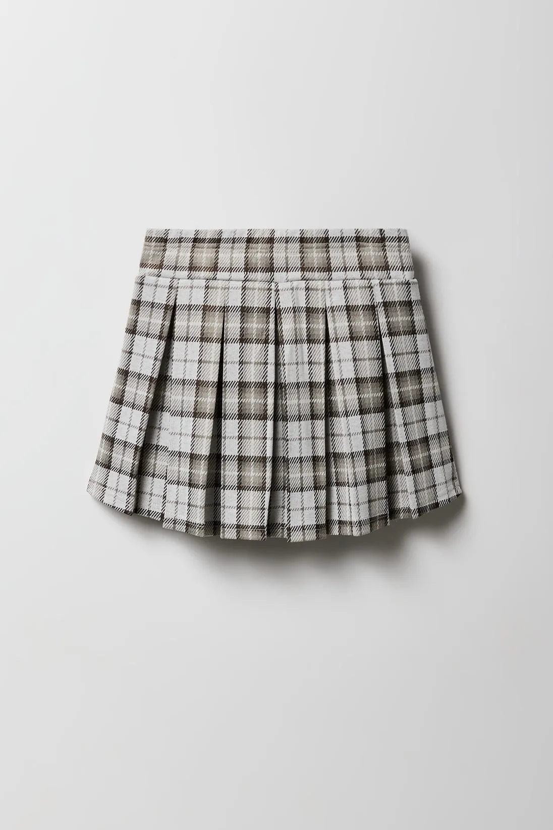 Girls Plaid Knit Pleated Skort sold by Urban Planet product image thumbnail 5