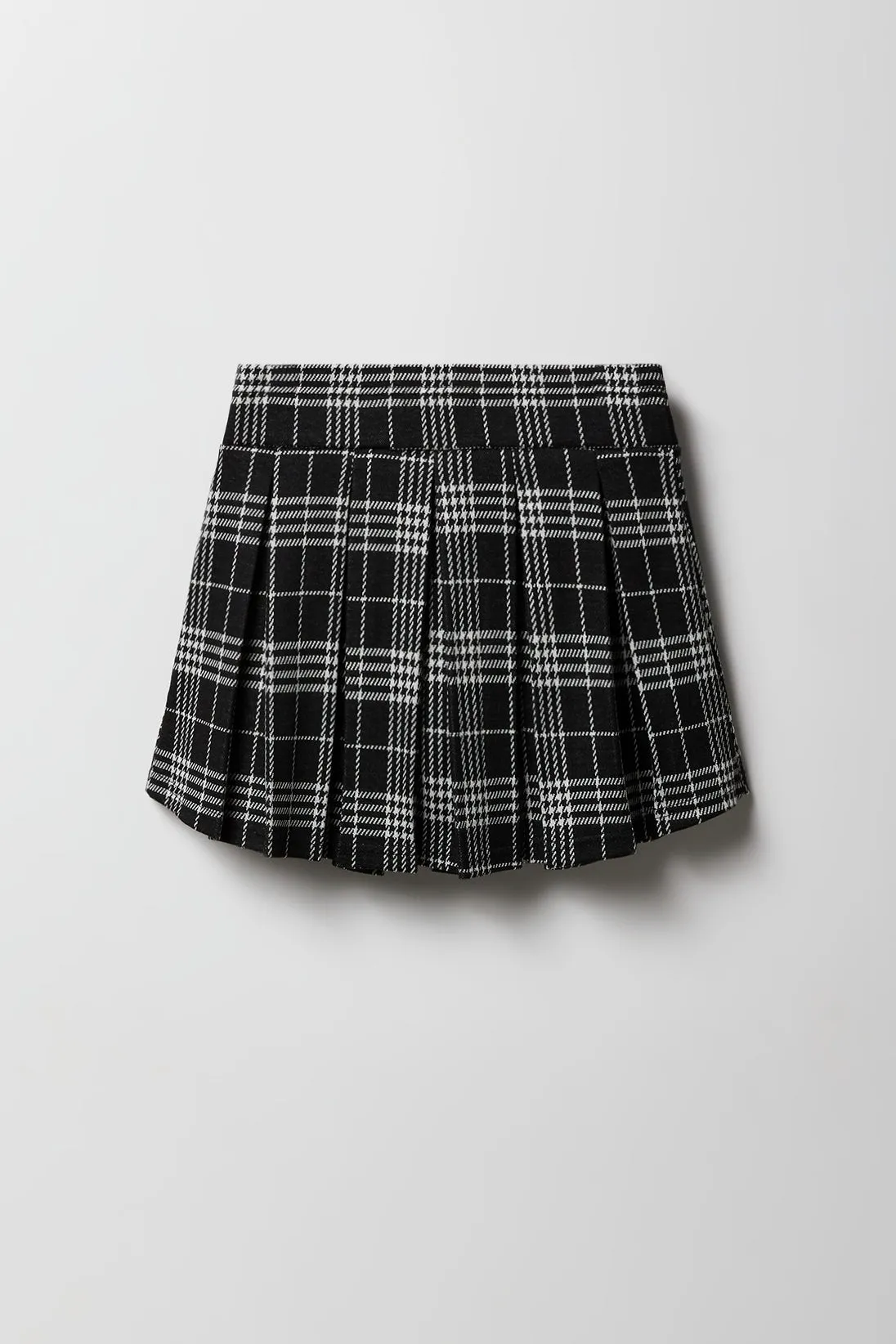 Girls Plaid Knit Pleated Skort sold by Urban Planet product image thumbnail 3