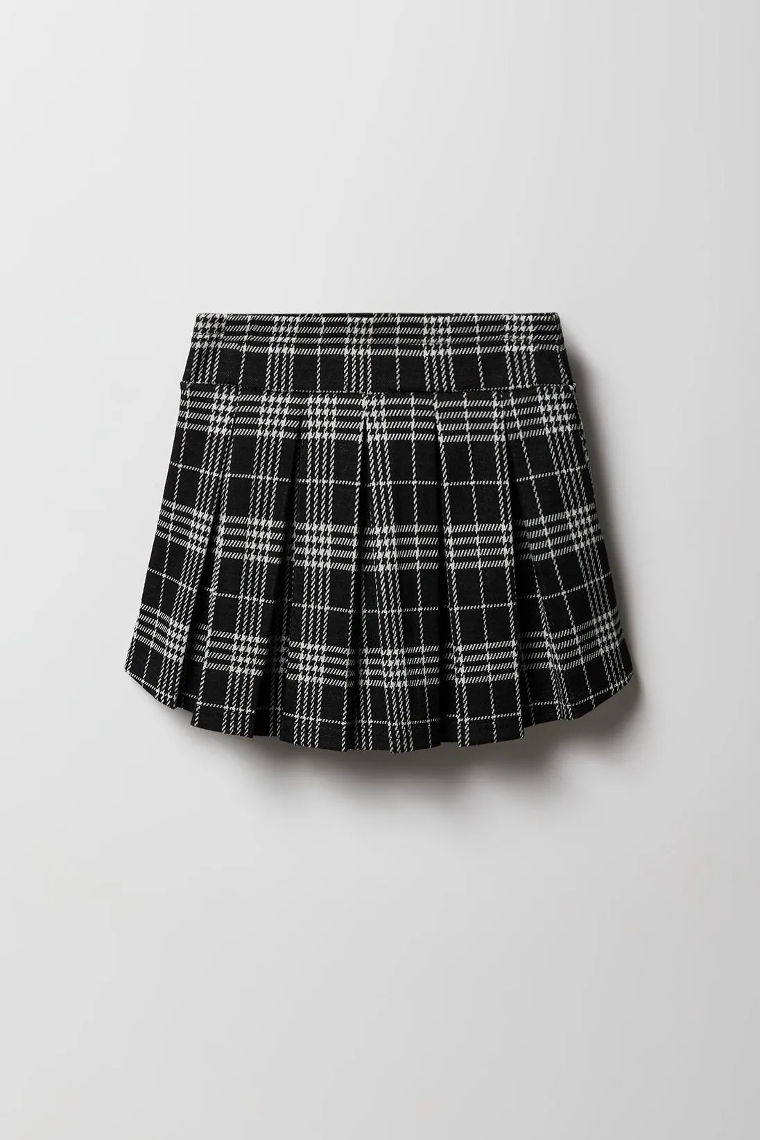 Girls Plaid Knit Pleated Skort sold by Urban Planet product image thumbnail 4