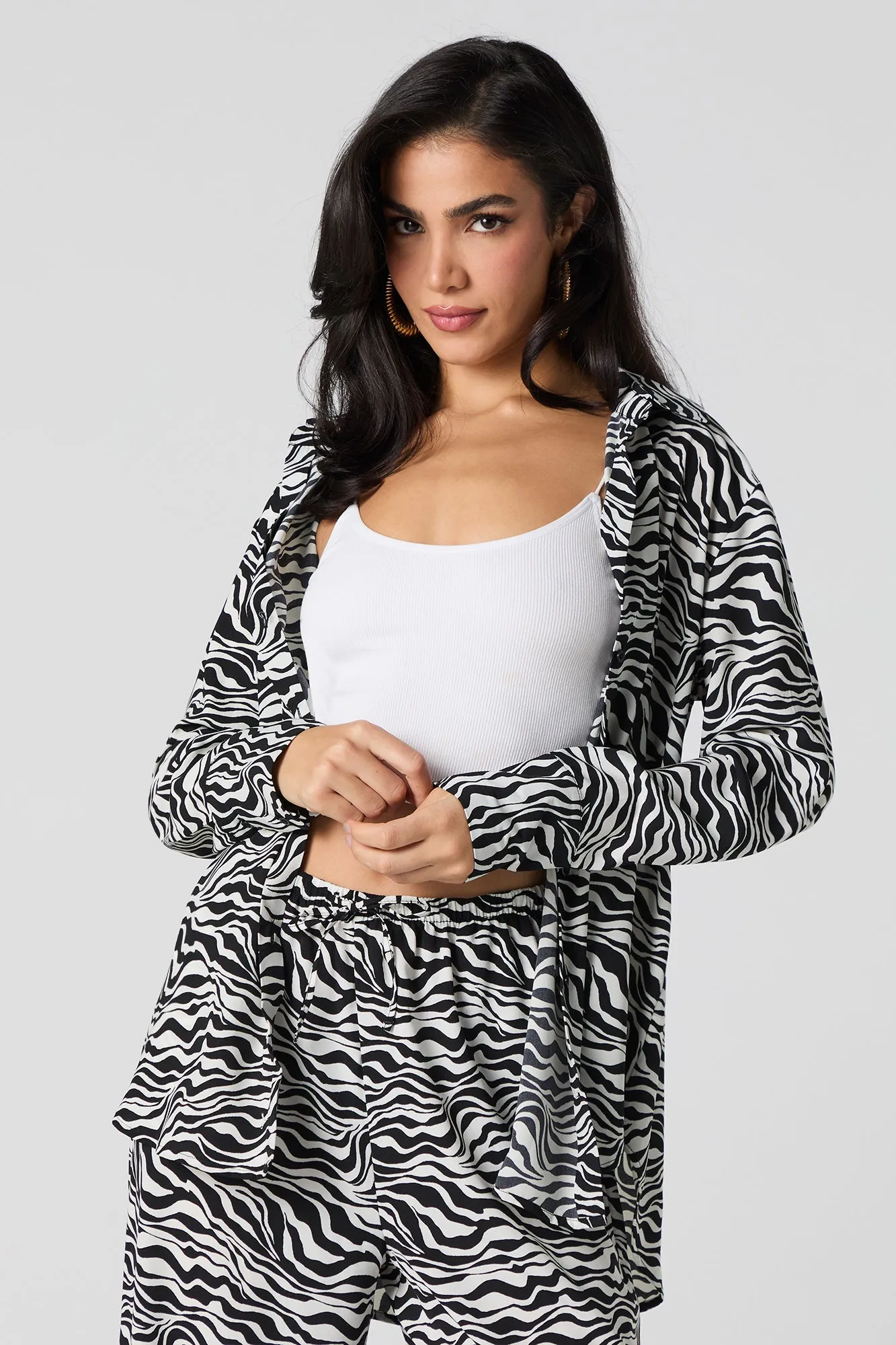 Printed Button-Up Top sold by Urban Planet product image thumbnail 5