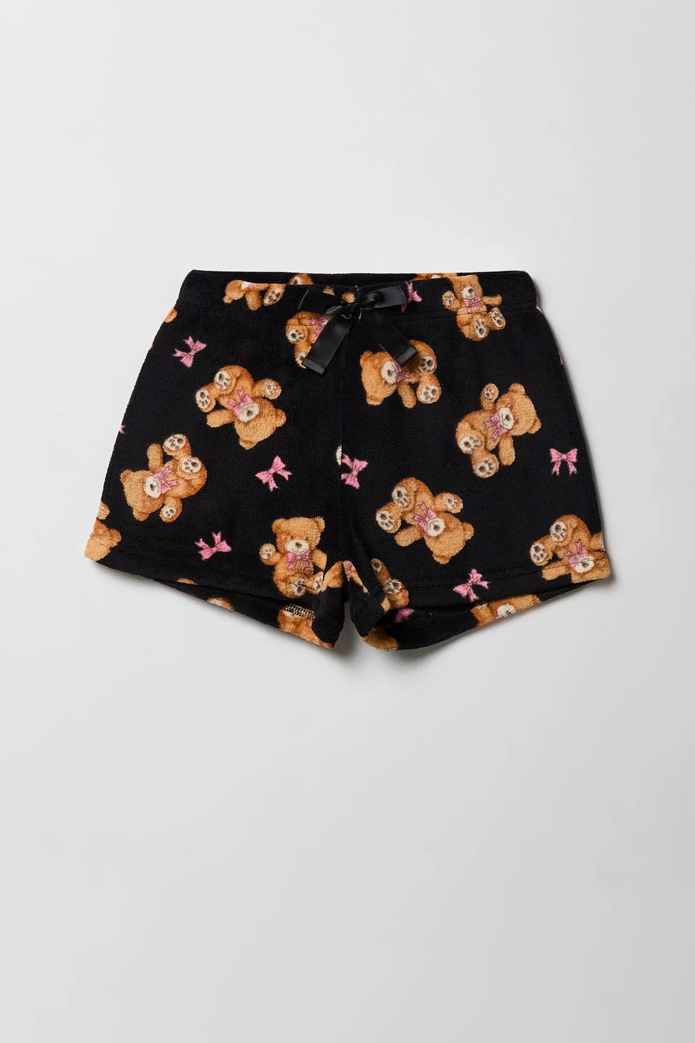 Ensemble-pyjama 2 pièces t-shirt à imprimé HD et short pelucheux pour filles sold by Urban Planet product image thumbnail 4