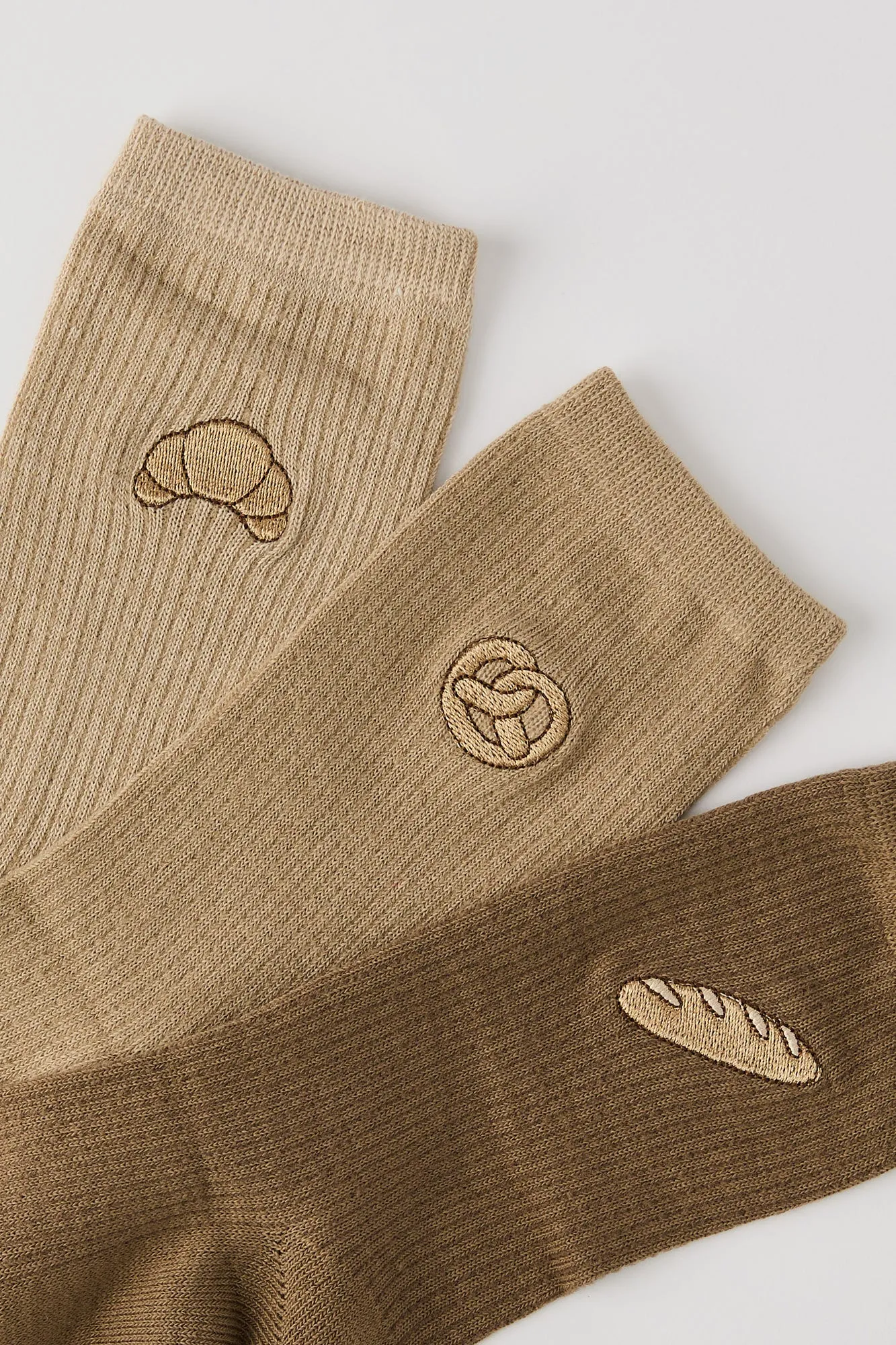 Embroidered Ribbed Crew Socks (5 Pack) sold by Urban Planet product image thumbnail 4