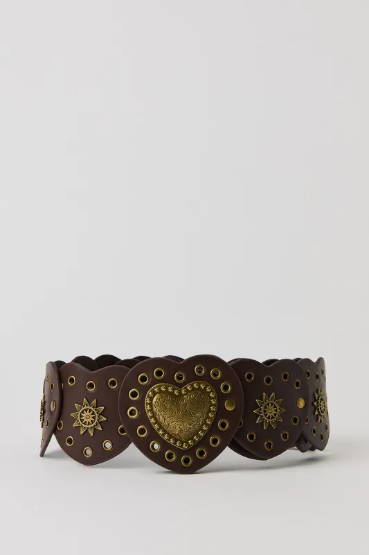Heart Studded Belt sold by Urban Planet