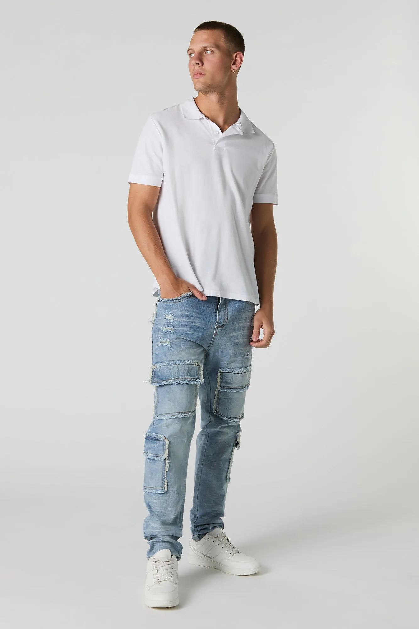 Distressed Slim Cargo Jean sold by Urban Planet product image thumbnail 2