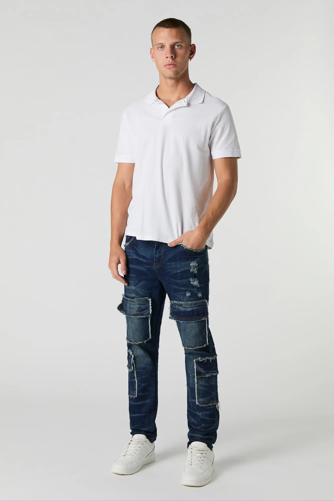 Distressed Slim Cargo Jean sold by Urban Planet product image thumbnail 5