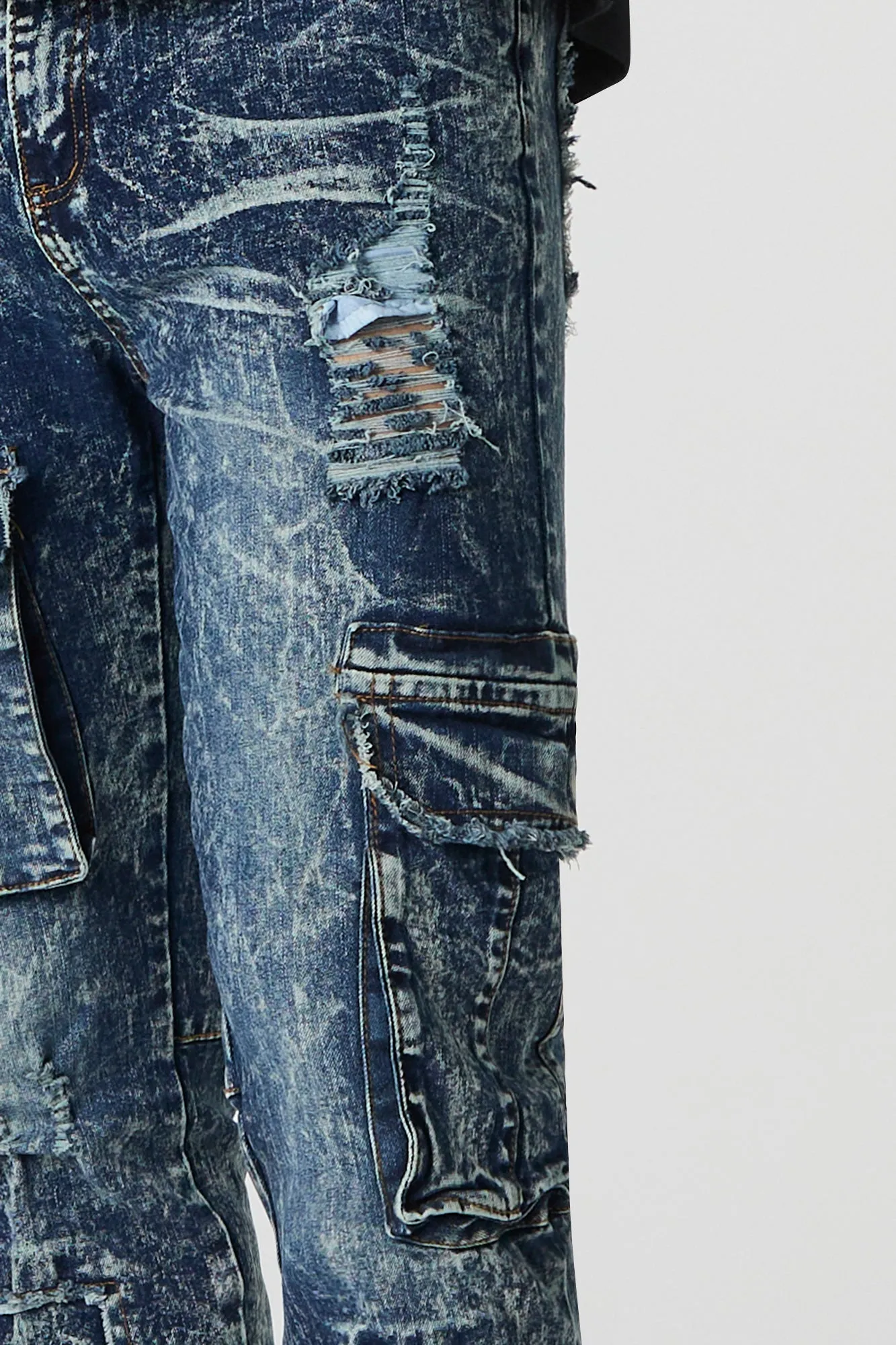 Distressed Skinny Cargo Jean sold by Urban Planet product image thumbnail 5