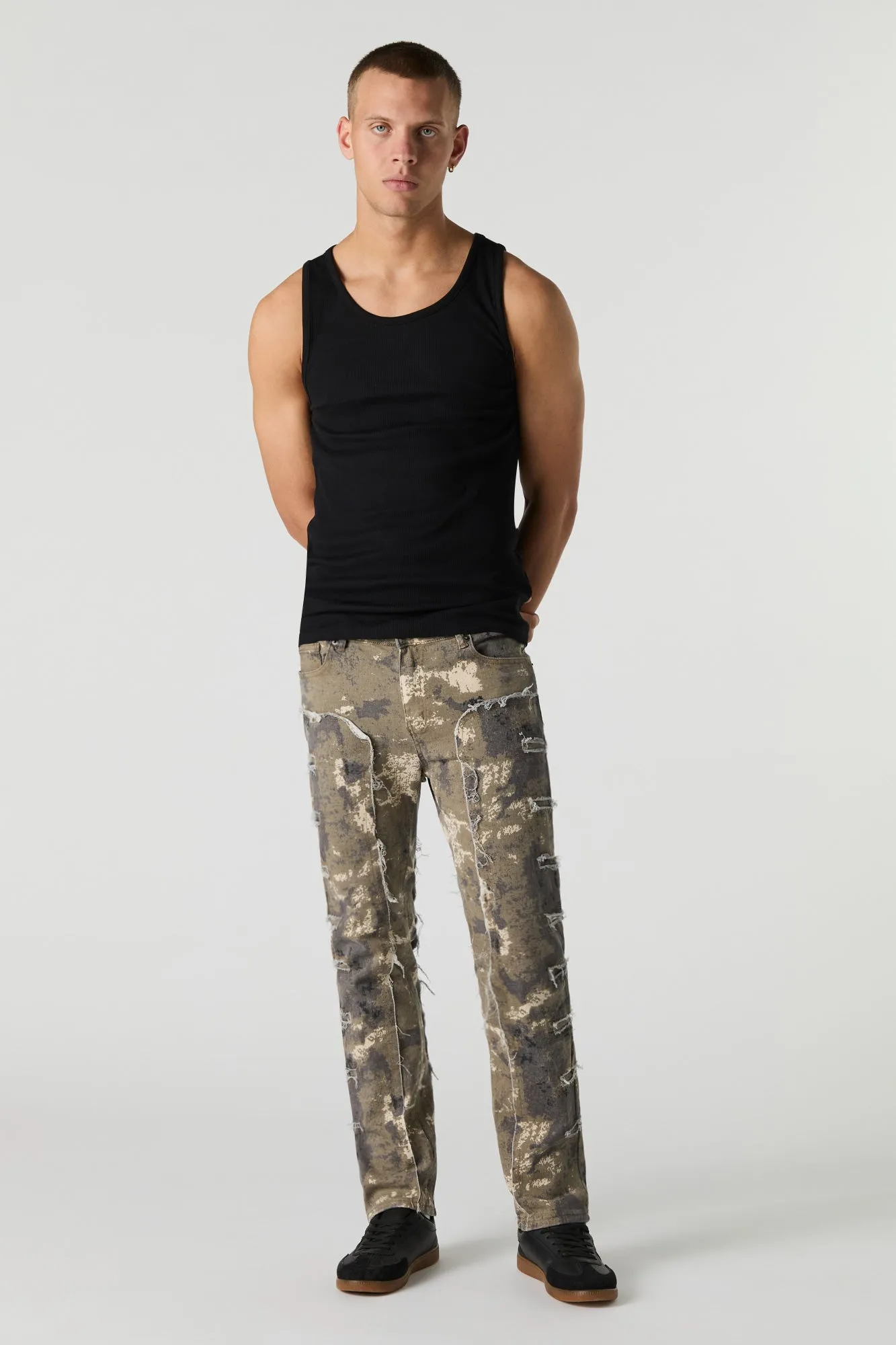 Camo Distressed Slim Jean sold by Urban Planet product image thumbnail 2