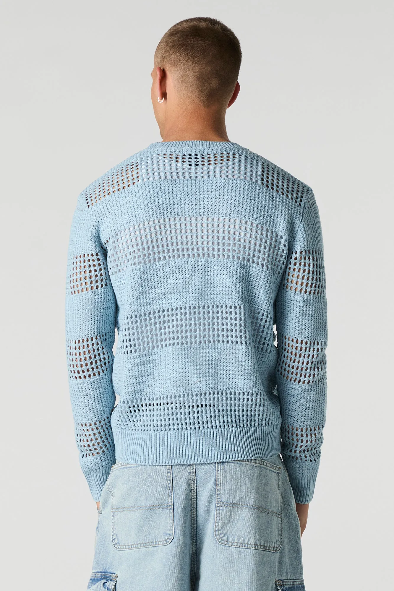 Chndail en tricot ouvert rayé sold by Urban Planet product image thumbnail 2