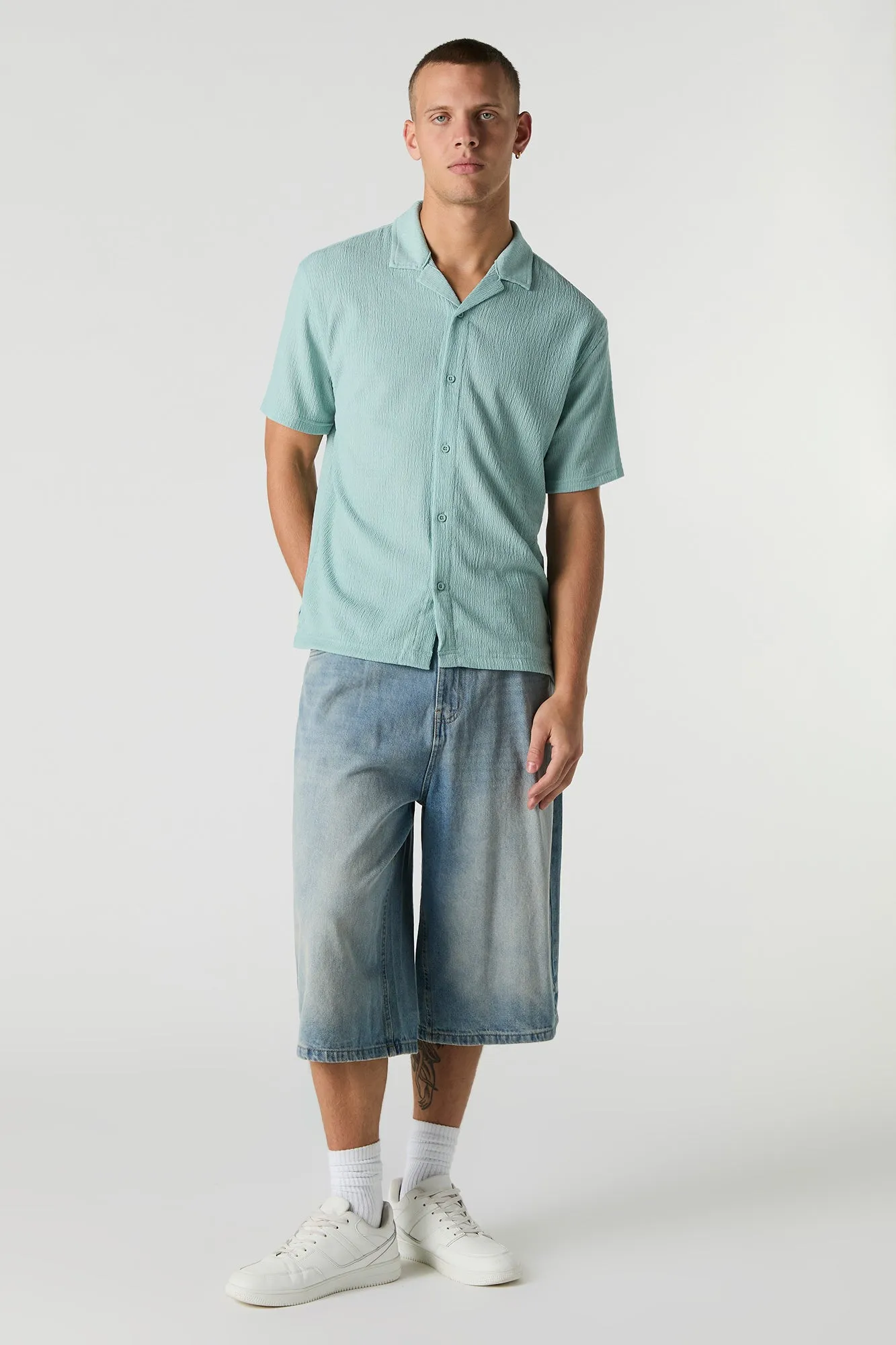 Textured Button-Up Top sold by Urban Planet product image thumbnail 3