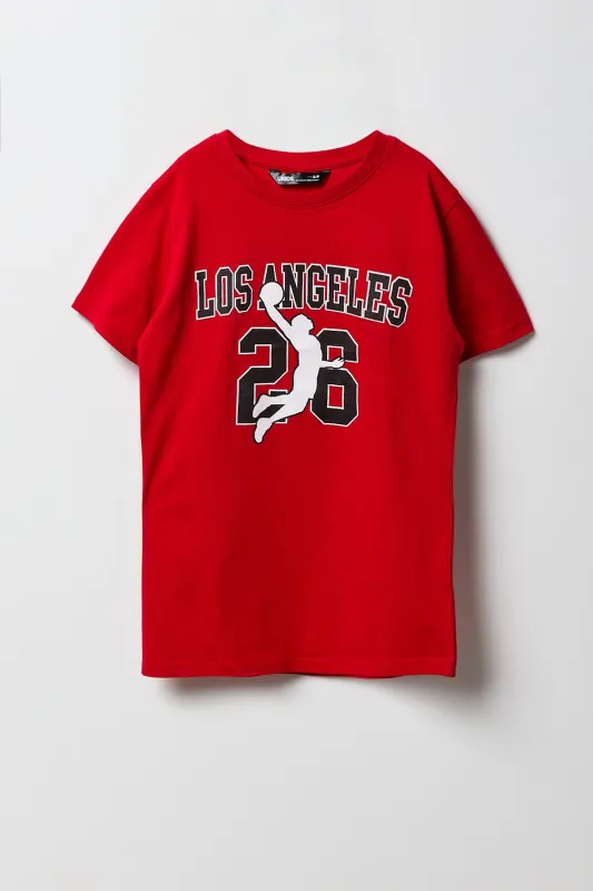T-shirt à imprimé LA Basketball pour garçon sold by Urban Planet