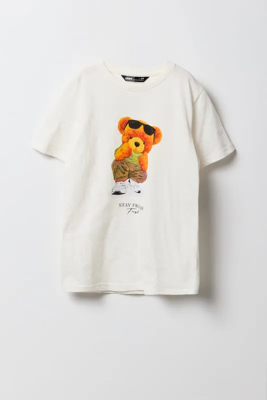 Boys Stay Fresh Bear Graphic T-Shirt sold by Urban Planet