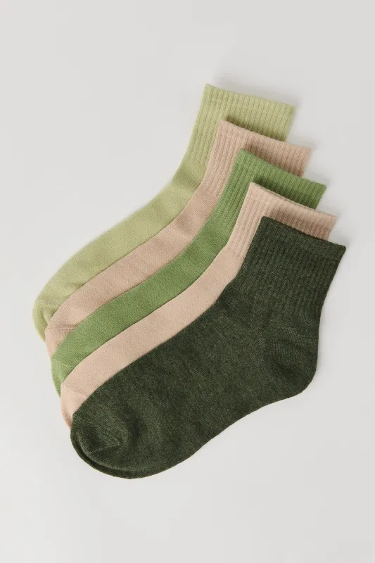 Chaussettes un quart unies (paquet de 5) sold by Urban Planet