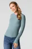 Classic Ribbed Long Sleeve Top sold by Urban Planet