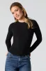 Classic Ribbed Long Sleeve Top sold by Urban Planet