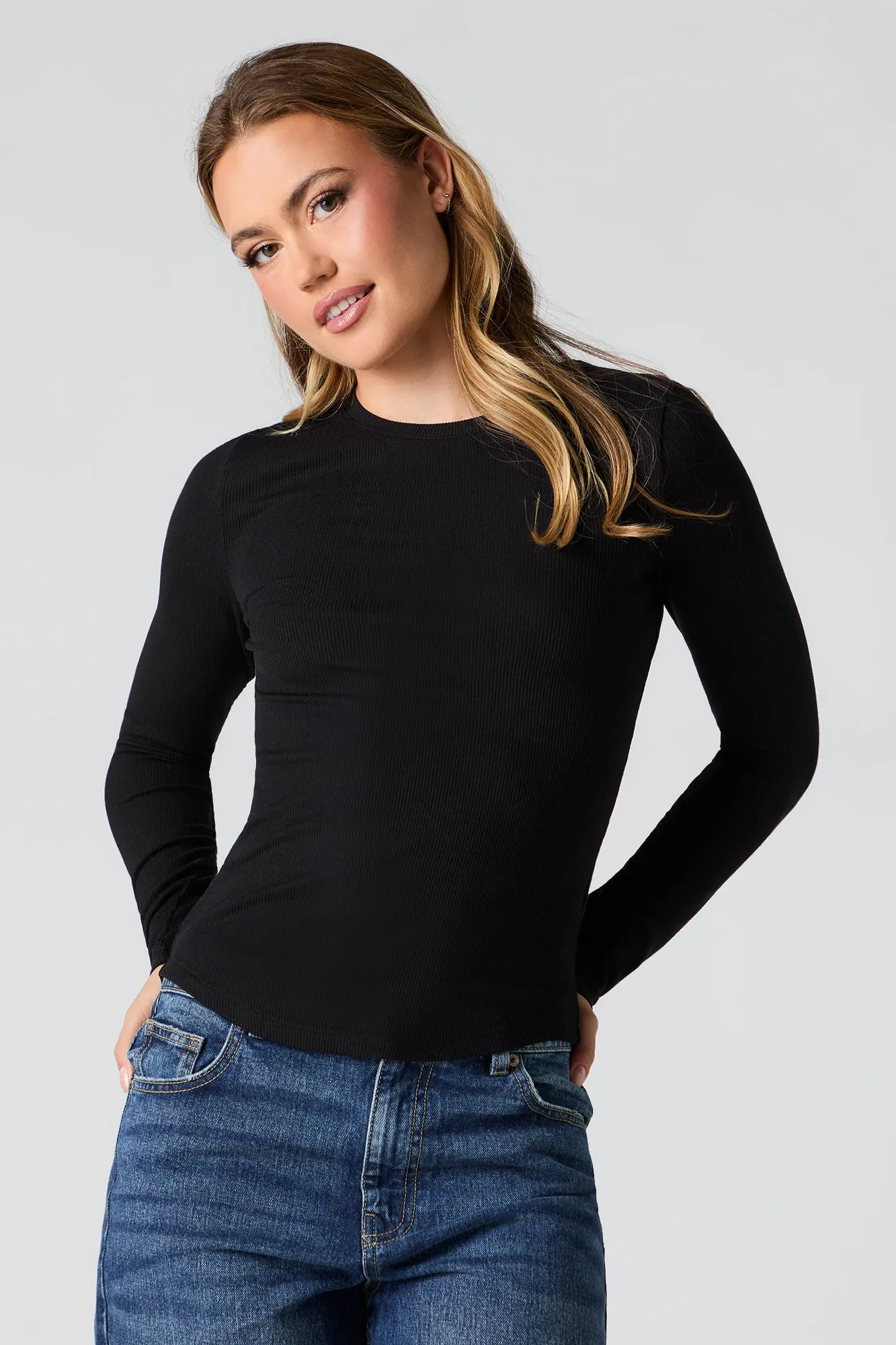 Haut côtelé classique à manche longue sold by Urban Planet product image thumbnail 2