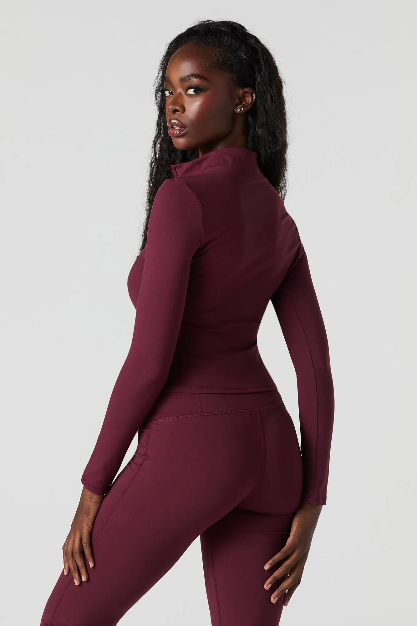 Active Quarter Zip Long Sleeve Top sold by Urban Planet product image thumbnail 2