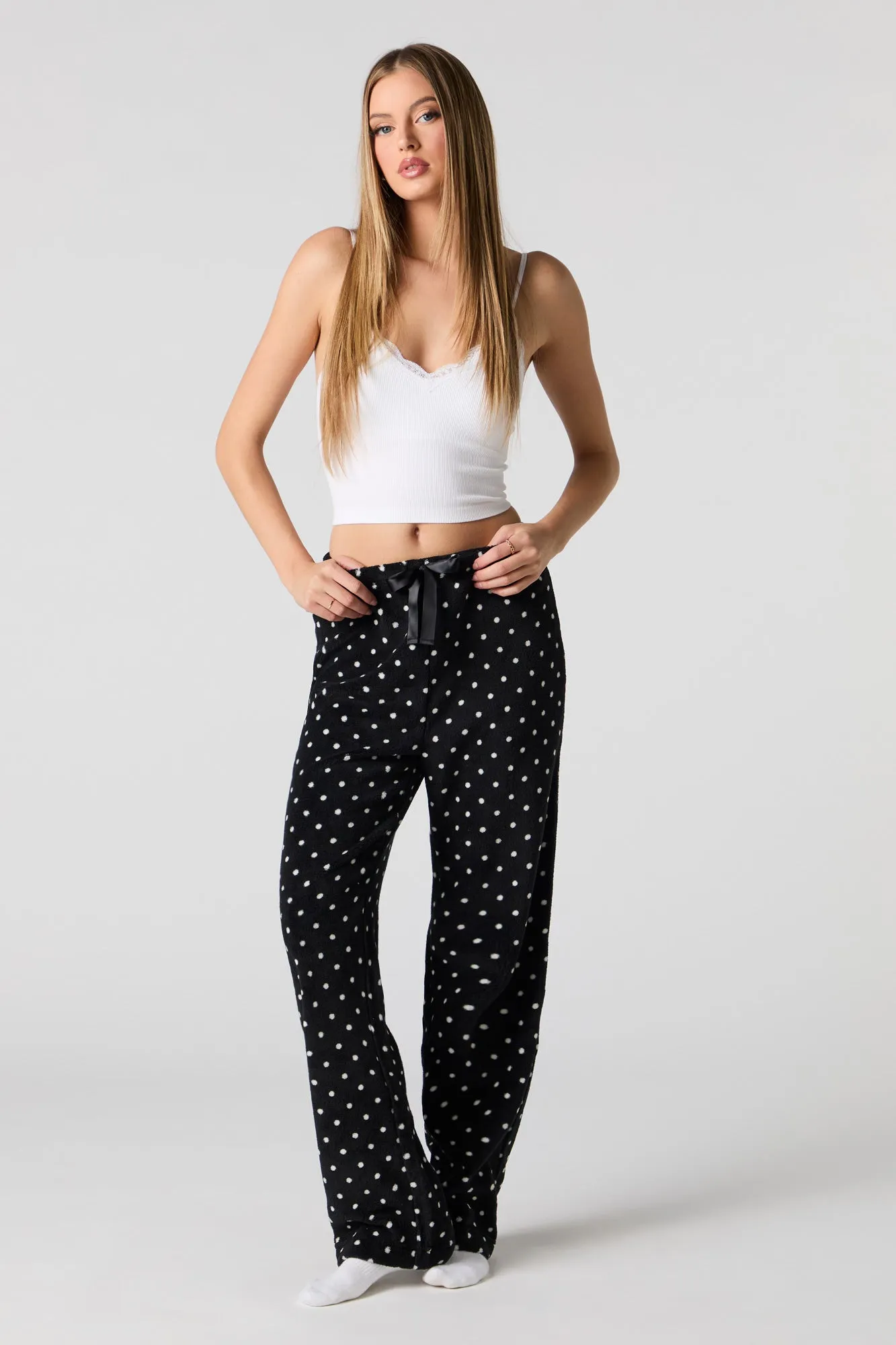 Printed Plush Pajama Pant sold by Urban Planet product image thumbnail 4