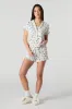 Ruffle Button-Up Top & Short 2 Piece Pajama Set sold by Urban Planet