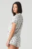 Ruffle Button-Up Top & Short 2 Piece Pajama Set sold by Urban Planet