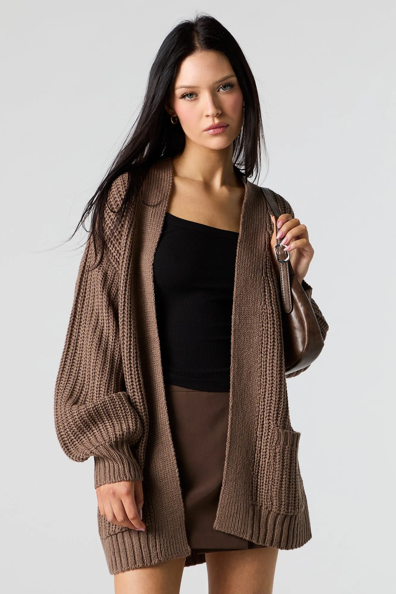 Chunky Knit Oversized Cardigan sold by Urban Planet