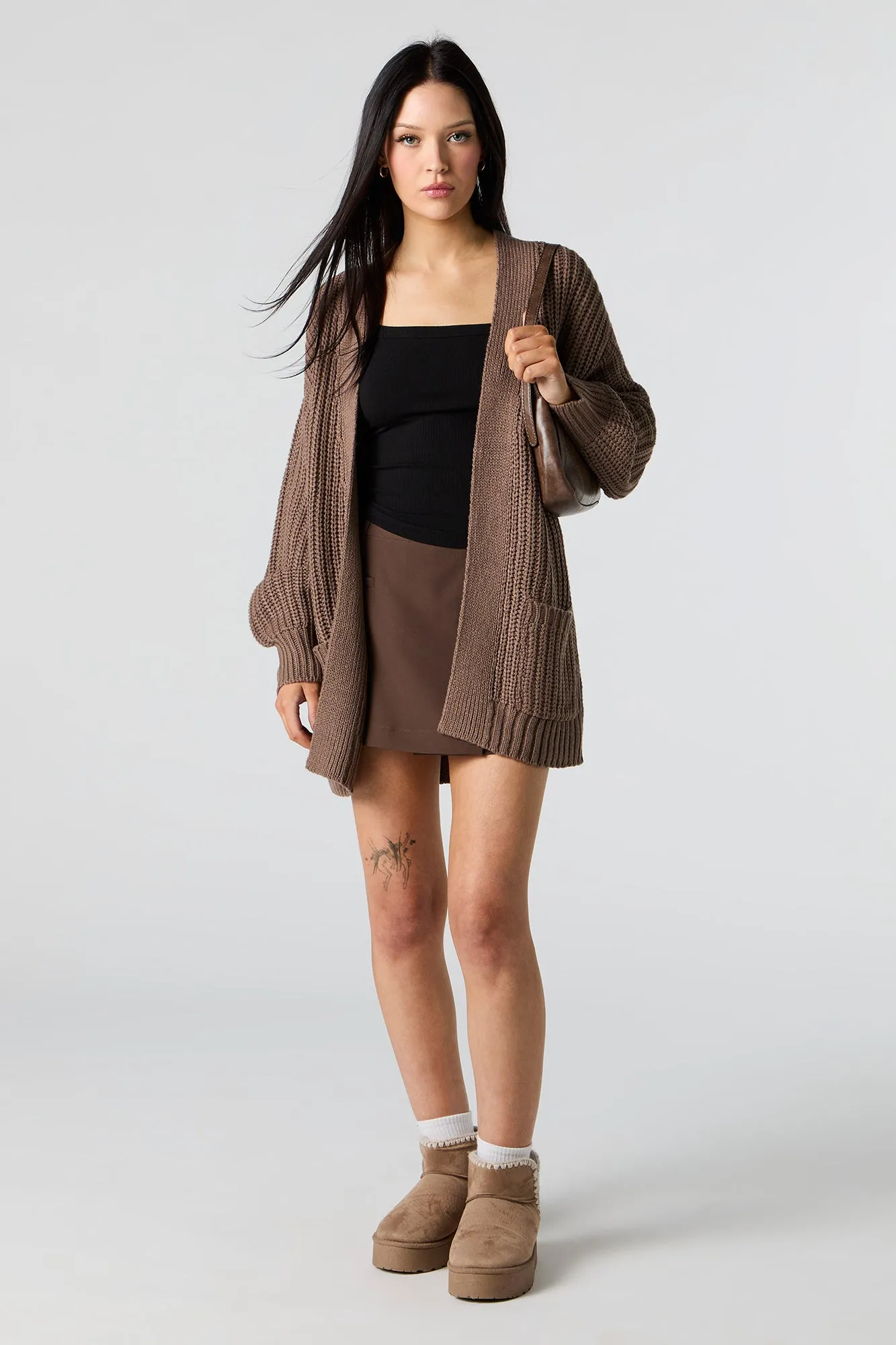 Chunky Knit Oversized Cardigan sold by Urban Planet product image thumbnail 3