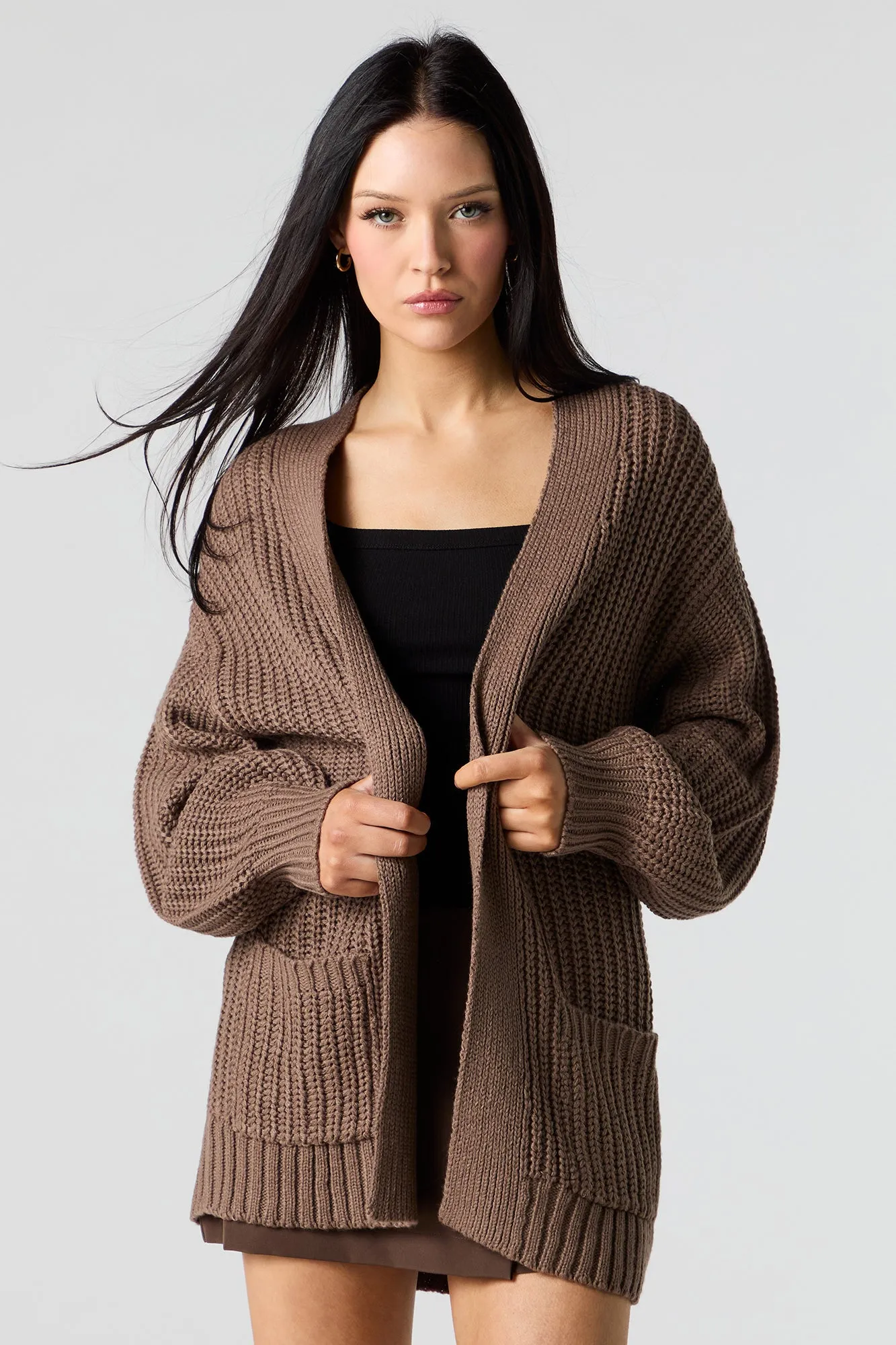Chunky Knit Oversized Cardigan sold by Urban Planet product image thumbnail 4