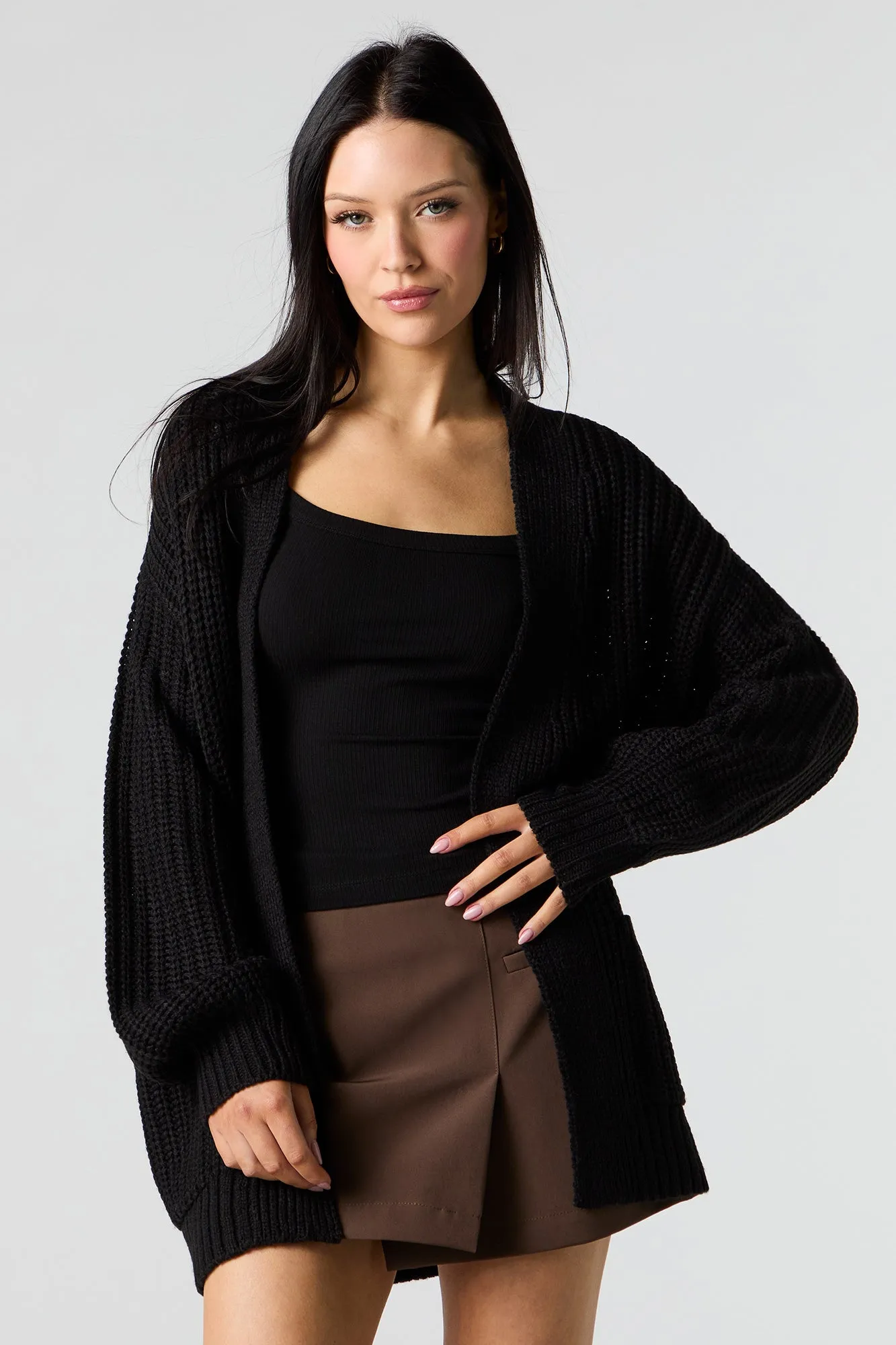 Cardigan surdimensionné en tricot épais sold by Urban Planet product image thumbnail 2