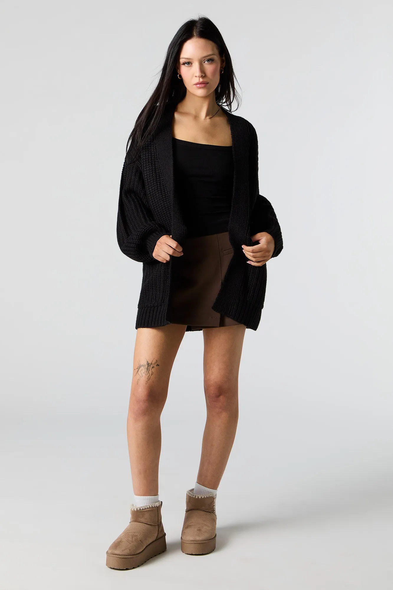 Cardigan surdimensionné en tricot épais sold by Urban Planet product image thumbnail 4