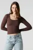 Seamless Ribbed Scoop Neck Top sold by Urban Planet